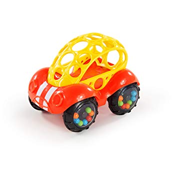 Easy Grasp Push Vehicle Toy - Ages 3 Months +, Rattle & Roll Buggie, Red